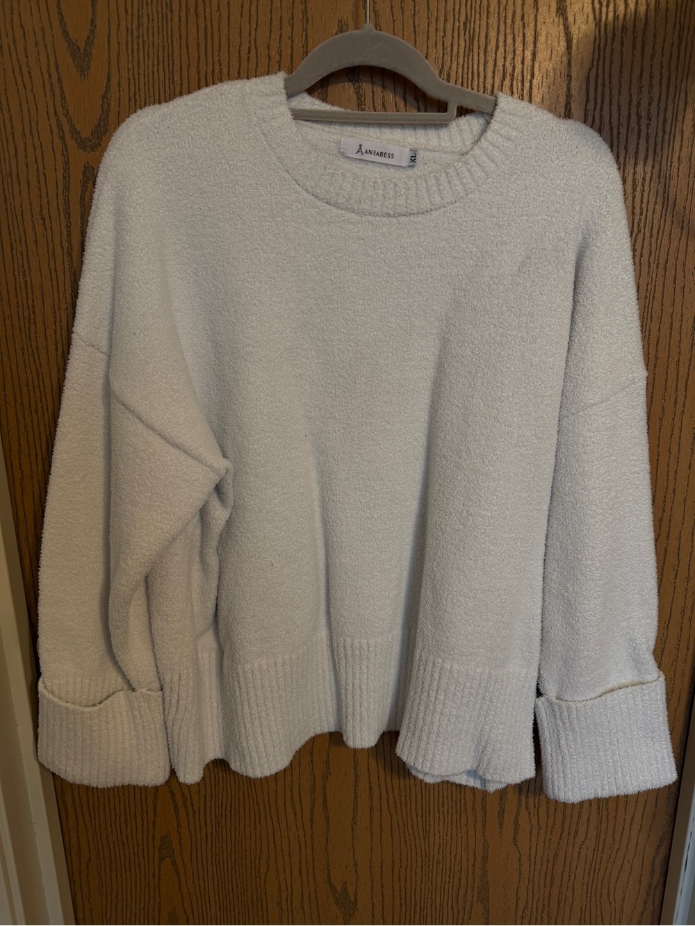 a new day Cream Bouclé Crewneck Sweater